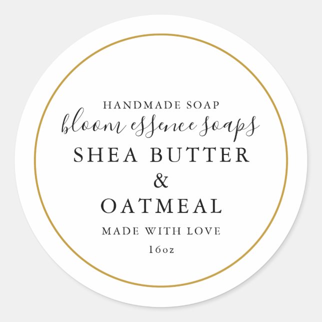 Faux Gold Soap Sticker (Front)