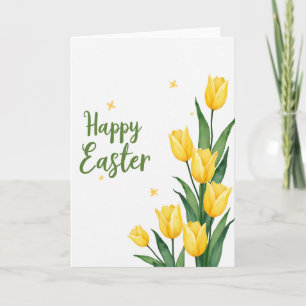 Faux Gold Spring Flower Card