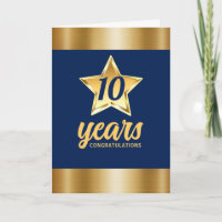 Faux gold star universal employee anniversary