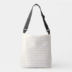 Faux Gold Striped Elegant Glam Modern Golden Crossbody Bag