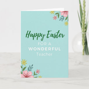 Faux Gold Teacher Easter Card