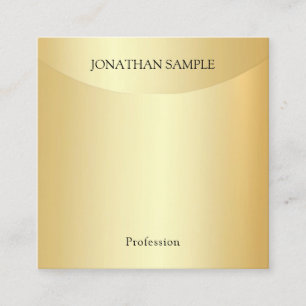 Faux Gold Template Elegant Professional Modern Square Business Card