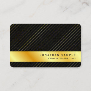 Faux Gold Template Personalised Modern Elegant Business Card
