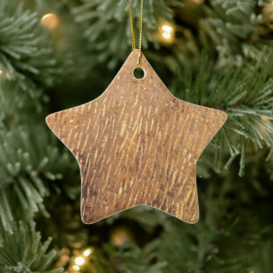 Faux Golden Strokes Christmas Ceramic Tree Decoration