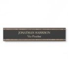 Faux Golden Wood Professional Name Plate