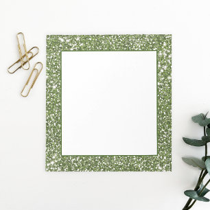 Faux Green Glitter Texture Look-like Design Notepad