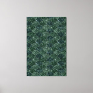 Faux Green Stone Mermaid Scales Canvas Print