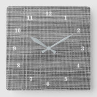 Faux Grey Fabric Cloth Modern Design Wall Clock