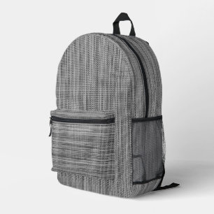 Faux Grey Fabric Design Backpack