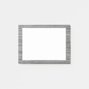 Faux Grey Fabric Framed Sticky Notes