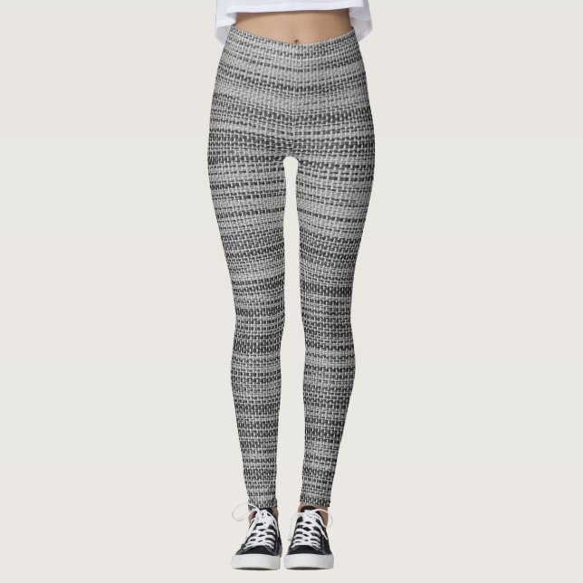 Faux Grey Fabric Leggings (Front)