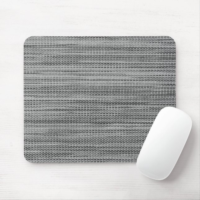 Faux Grey Fabric Mouse Pad (With Mouse)