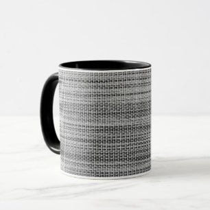 Faux Grey Fabric Mug