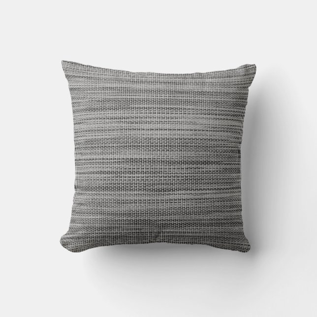 Faux Grey Fabric Pillow (Front)
