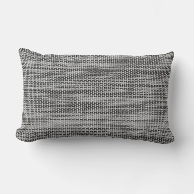 Faux Grey Fabric Pillow (Front)