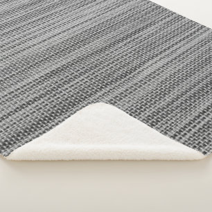 Faux Grey Fabric Sherpa Blanket