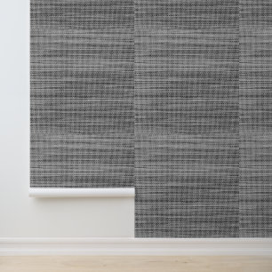 Faux Grey Fabric Wallpaper