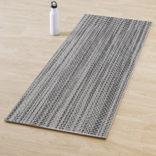 Faux Grey Fabric Yoga Mat