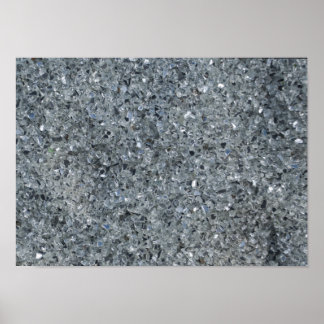 Faux Grey Sparkle Poster
