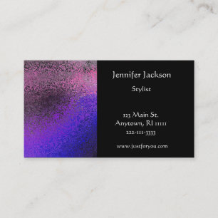 Faux Hammered Metal Business Cards