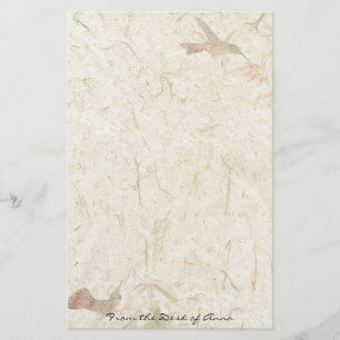 Faux Handmade Paper Hummingbird Birds Wildlife