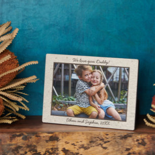 Faux Handmade Paper Personalized Name Photo Plaque