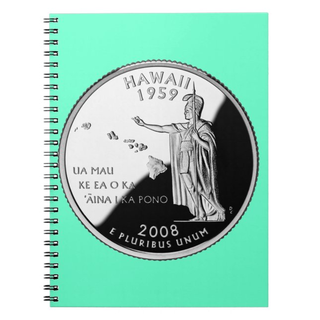 Faux Hawaii State Quarter Spiral Notebook (Front)