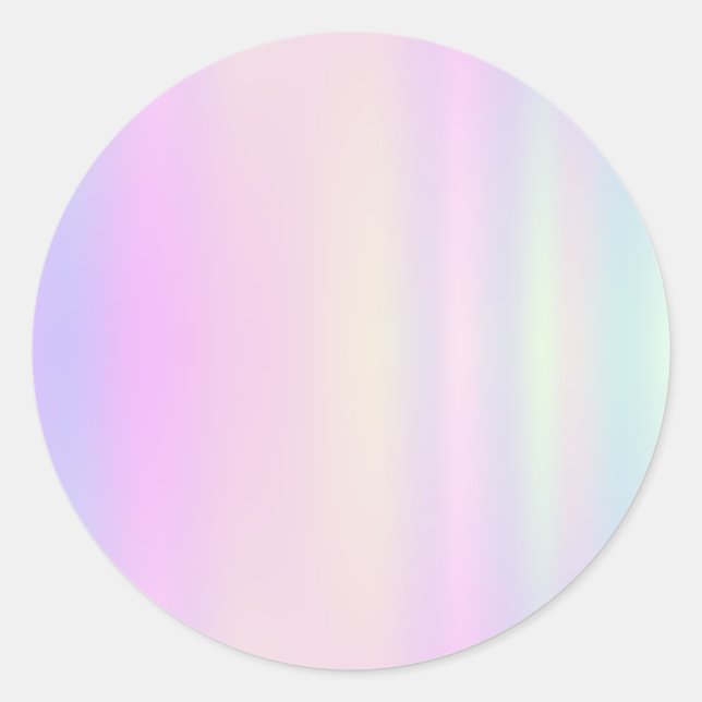 Faux Holo Trendy Classic Round Sticker (Front)