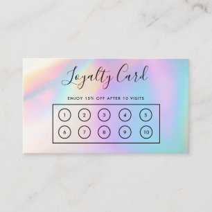 Faux Holographic Custom Loyalty Card