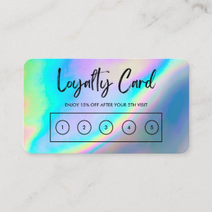 Faux Holographic Custom Loyalty Card