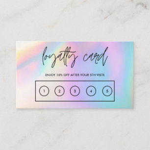 Faux Holographic Custom Loyalty Card