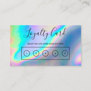 Faux Holographic Custom Loyalty Card