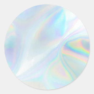 Faux Holographic Custom Trendy Classic Round Sticker
