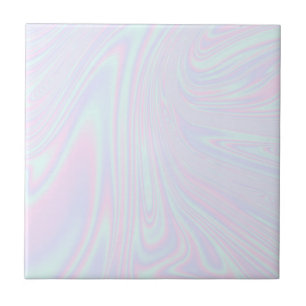 Faux holographic effect texture blue tile