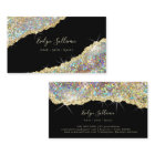 Faux Holographic Glitter Business Card