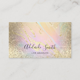 FAUX holographic glitter elegant Business Card