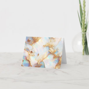 Faux Holographic Iridescent Opal Crystal Blank Card