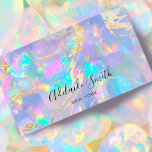 faux holographic opal stone business card<br><div class="desc">please note the holographic effect is not real,  but just simulated. I recommend light paper semi gloss for better print results. Matte or black papers are not suitable for this design</div>