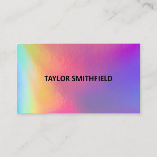 Faux Holographic Trendy Business Card