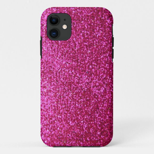 Faux Hot Pink Glitter Case-Mate iPhone Case (Back)