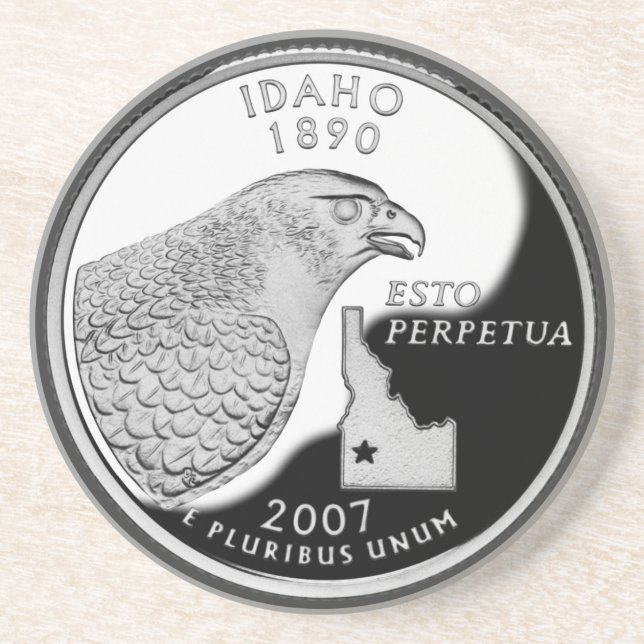 Faux Idaho State Quarter Coaster (Front)