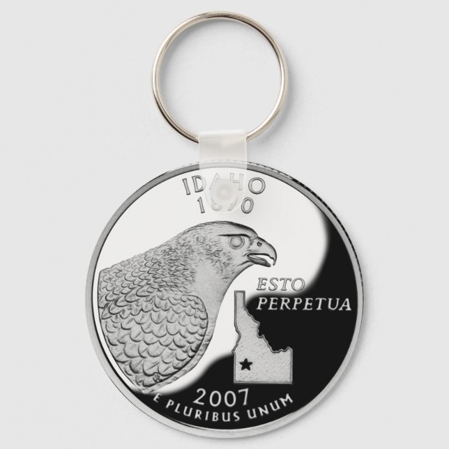 Faux Idaho State Quarter Key Ring (Front)