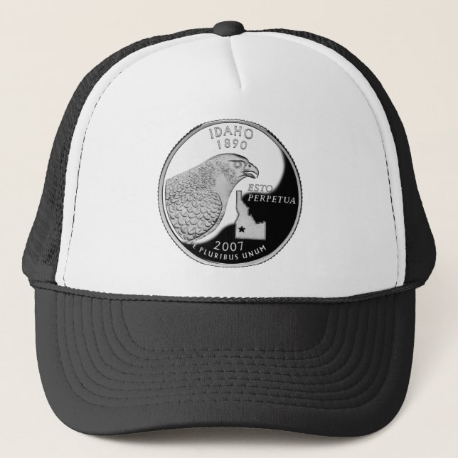 Faux Idaho State Quarter Trucker Hat (Front)