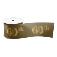 Faux/Imitation Gold "60th" Event Number (Brown)
