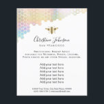 faux iridescent effect honeycomb flyer<br><div class="desc">beauty salon professional makeup artist flyer</div>