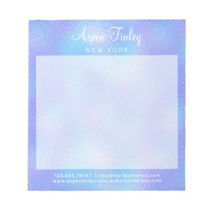 Faux Iridescent Foil Elegant Notepad