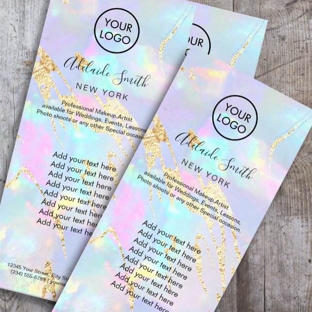 faux iridescent opal rack card (Creator Uploaded)