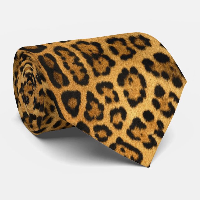 Faux Jaguar Skin Men's Tie (Rolled)