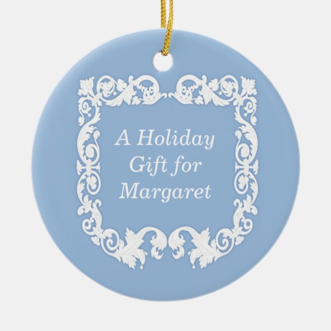 Faux Jasperware Ceramic Tree Decoration (Front)