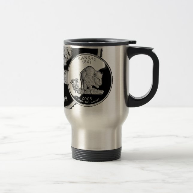 Faux Kansas State Quarter Travel Mug (Right)